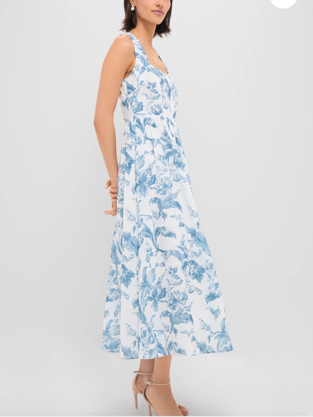Hyacinth House Dusty Blue Floral Maizie Maxi Dress Cottagecore Tuckernuck